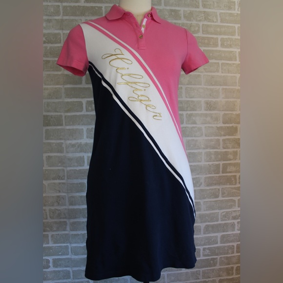 Tommy Hilfiger Pink & Navy dress - Picture 1 of 7
